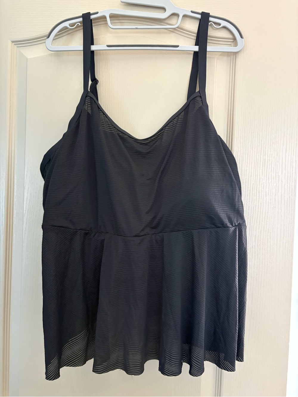 Penningtons Black Striped Swim Tankini Top